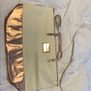 NWT. Rose Gold Victoria’s Secret tote.